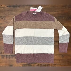 Andre By Unit Sweater Striped Super Soft Women's Medium NEW